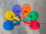 6 tafeltennis batjes (plastic - MD Sport), Ophalen, Gebruikt, Net, Batje(s) of Balletje(s)