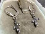 PRACHTIGE OUDE GEKEURD ZILVER OORHANGERS MET EDELSTENEN, Sieraden, Tassen en Uiterlijk, Antieke sieraden, Verzenden, Zilver, Oorbellen