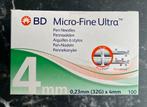 BD Micro-Fine Ultra pennaalden 4 mm 100 st, Ophalen of Verzenden, Nieuw