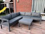 Lounge Tuinset Hoekbank + Tafel, Gebruikt, Meer dan 8 zitplaatsen, Aluminium, Ophalen of Verzenden
