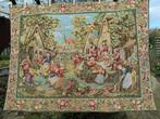 Gobelin wallhanging tapestry Dorpsfeest / Fete Champetre, Antiek en Kunst, Antiek | Kleden en Textiel, Ophalen of Verzenden