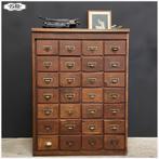 Oude eikenhouten kast Ladekast Apothekerskast Archiefkast, Ophalen, Antiek Officestijl, Gebruikt, 100 tot 150 cm