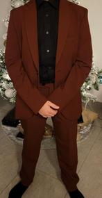 Bordeauxrood We Fashion Slim Fit Pak - Maat 42, Kleding | Heren, Kostuums en Colberts, Ophalen of Verzenden, Zo goed als nieuw