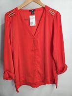 Oranje Rode H&M Blouse Maat 42 - Nieuw!, Kleding | Dames, Blouses en Tunieken, H&M, H&M Hennes & Mauritz AB, Maat 42/44 (L), Nieuw