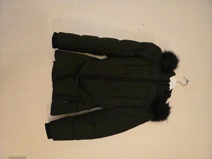 Morgan Winterjas met glitter, Kleding | Dames, Jassen | Winter, Zo goed als nieuw, Maat 38/40 (M), Zwart, Ophalen
