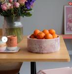 Fruitschaal roze marmer, Ophalen, Zo goed als nieuw