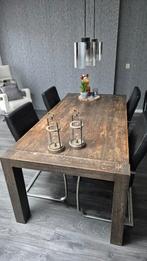 Houten tafel 1m x 2m, Huis en Inrichting, Gebruikt, 200 cm of meer, Vijf personen of meer, Rechthoekig