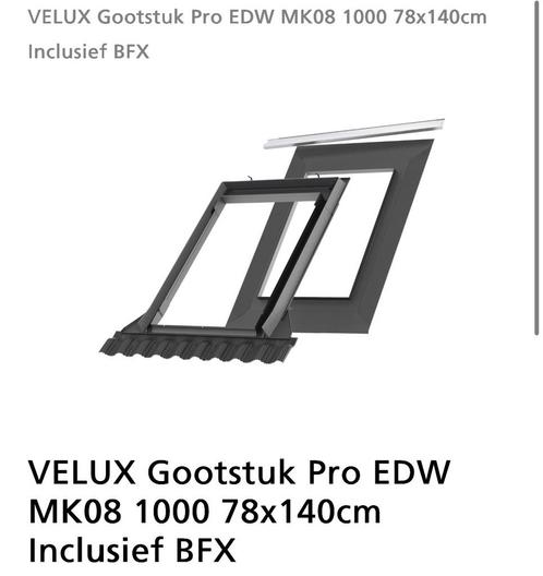 Velux MK08 EDW gootstuk incl. BFX 3 stuks, Doe-het-zelf en Verbouw, Glas en Ramen, Nieuw, Dakraam, Minder dan 80 cm, Ophalen