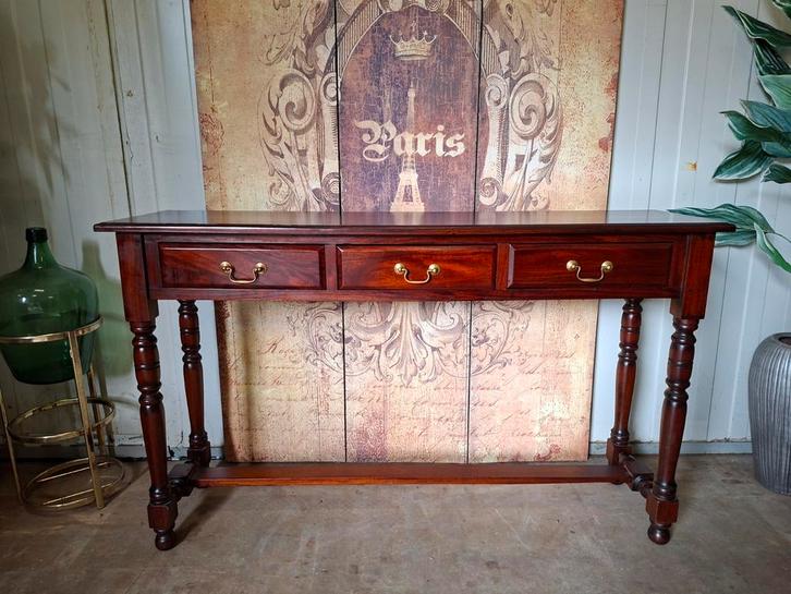 Klassieke Engelse sidetable haltafel, wandconsole, Huis en Inrichting, Tafels | Sidetables, Zo goed als nieuw, 25 tot 50 cm, Rechthoekig