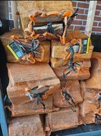 Haardhout eiken en berk in netzak 22liter, Minder dan 3 m³, Ophalen of Verzenden