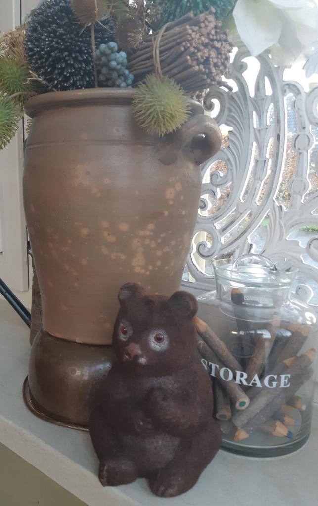 Oude Spaarpot Beer, Verzamelen, Beren en Cherished Teddies, Gebruikt, Stoffen beer, Overige merken, Ophalen