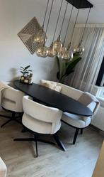 Eetkamerstoelen met eetkamerbank, Huis en Inrichting, Complete eetkamers, Ophalen of Verzenden, Zo goed als nieuw