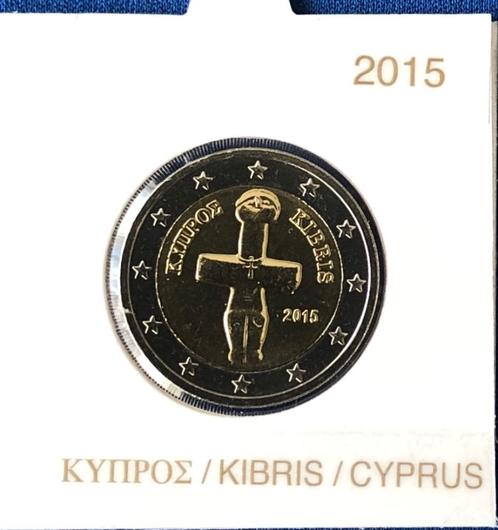 Cyprus 2 Euromunt 2015 regulier UNC, Postzegels en Munten, Munten | Europa | Euromunten, Losse munt, 2 euro, Cyprus, Verzenden