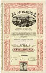 19 x  La Niengèle - Congo Belge - 1927 - Part Social, Postzegels en Munten, Aandelen en Waardepapieren, Verzenden, 1920 tot 1950