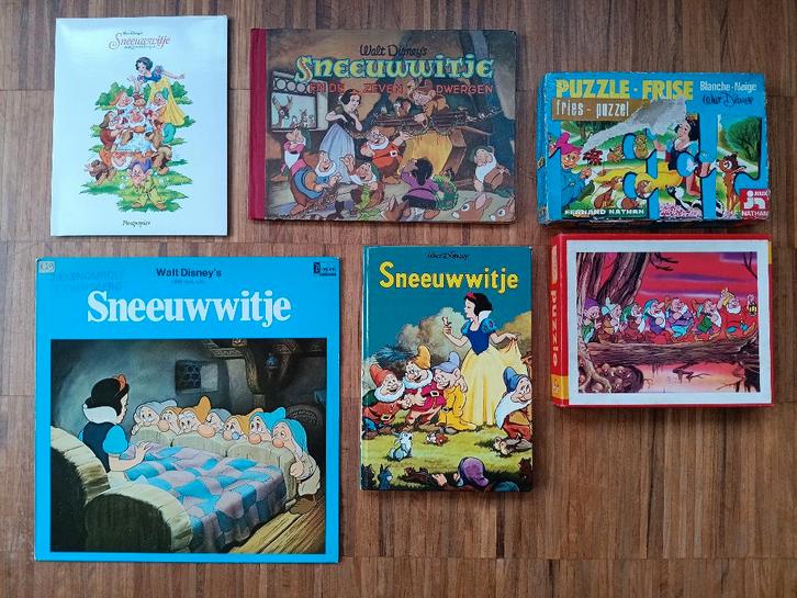 Nostalgische set Sneeuwwitje, Verzamelen, Disney, Zo goed als nieuw, Overige typen, Sneeuwwitje of Doornroosje, Ophalen of Verzenden