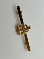 Z417 Prachtige 800zilveren broche goudkleurig, Ophalen of Verzenden, Zilver, Broche, Verguld