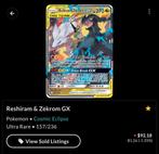 Reshiram&Zekrom TAG TEAM, Hobby en Vrije tijd, Verzamelkaartspellen | Pokémon, Ophalen of Verzenden, Zo goed als nieuw