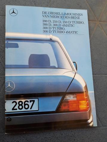 folder Mercedes-Benz Diesel Limousines modeljaar 1989 beschikbaar voor biedingen