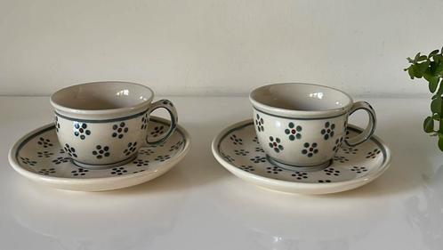 2 Bunzlau kop en schotels, Huis en Inrichting, Keuken | Servies, Zo goed als nieuw, Kop(pen) en/of Schotel(s), Overige stijlen