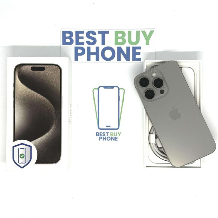iPhone 15 Pro 256GB naturel /krasvrij /89% batt /garantie, Telecommunicatie, Mobiele telefoons | Apple iPhone, Zo goed als nieuw