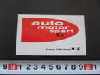 sticker omroep VOX auto motor und sport tv, Verzamelen, Ophalen, Zo goed als nieuw, Bedrijf of Vereniging