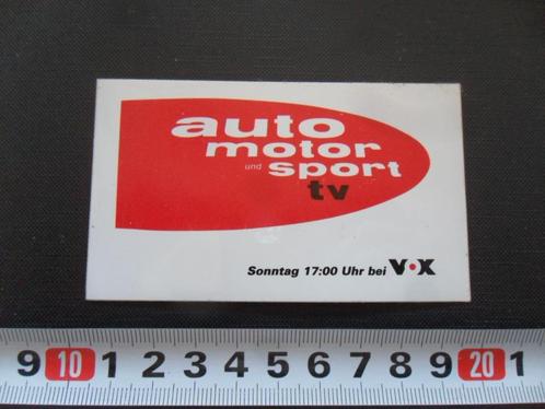 sticker omroep VOX auto motor und sport tv, Verzamelen, Stickers, Zo goed als nieuw, Bedrijf of Vereniging, Ophalen