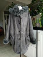 Toscaanse gevoerde lammycoat shearling PELSLAND XL capuchon, Ophalen of Verzenden, Zo goed als nieuw, Grijs, Maat 46/48 (XL) of groter