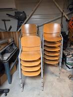 vintage schoolstoelen, Ophalen, Gebruikt, Bruin, Vintage