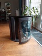 Antiek hoekkastje (wandvitrine/ kwartrond vitrine), Gebruikt, Glas, Minder dan 100 cm, 25 tot 50 cm