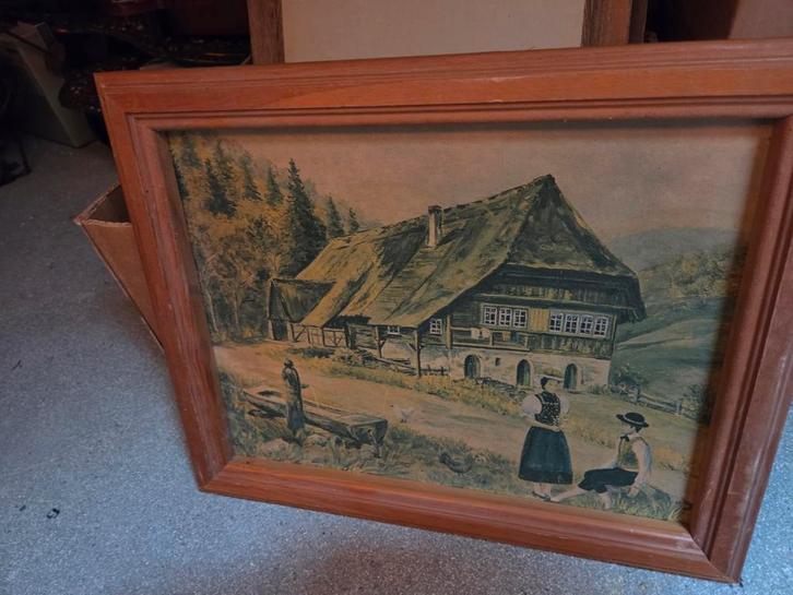 Schilderij: Boerderij in het Zwarte Woud, Antiek en Kunst, Kunst | Schilderijen | Klassiek, Ophalen of Verzenden