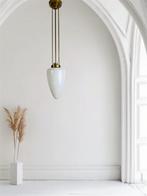 Mid century Art deco hanglamp in scandinavische stijl, Ophalen of Verzenden, Zo goed als nieuw, Glas, Minder dan 50 cm