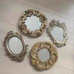 4 stuks - brocante spiegeltjes uit Italië - spiegel - barok, Huis en Inrichting, Woonaccessoires | Spiegels, Minder dan 100 cm