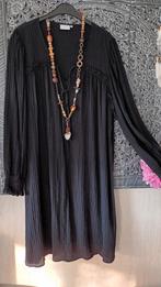 Kaffe Curve Zwarte Viscose Jurk Maat 48, Kaffe Curve, Zwart, Maat 46/48 (XL) of groter, Nieuw