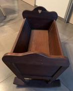 EIken wieg, scchommelwieg, poppenwieg met beddengoed; opknap, Ophalen of Verzenden, Gebruikt, Overige typen