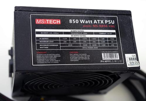 PC Voeding 850 Watt (100% schoon, ook binnen), Computers en Software, Interne voedingen, Refurbished, Verzenden