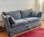Bankje blauwe grijze visgraat stof, Ophalen, Gebruikt, Hedendaags modern klassiek, 150 tot 200 cm