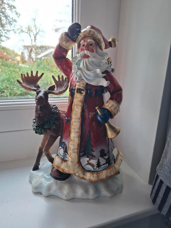 tk: mooie, luxe KERSTMAN + ELAND, Diversen, Kerst, Zo goed als nieuw, Ophalen of Verzenden