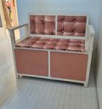 Superleuk vintage klepbankje, Ophalen, Gebruikt, Tweepersoons, 75 tot 100 cm