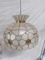 Hanglamp van schelpen met koper, Ophalen of Verzenden, Zo goed als nieuw, Minder dan 50 cm