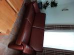leren bank met 2 stoelen, Huis en Inrichting, Ophalen, Zo goed als nieuw, Leer