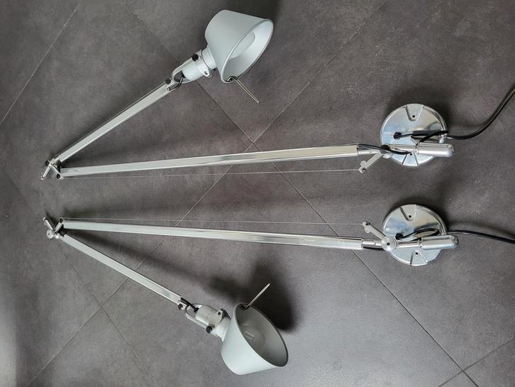 Twee grote Artemide Tolomeo wandlampen, vintage design, Huis en Inrichting, Lampen | Wandlampen, Gebruikt, Metaal, Ophalen of Verzenden