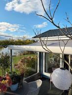 Zonnewering sunline electrisch, gloednieuw doek beige, Tuin en Terras, Overkappingen, Ophalen of Verzenden, Gebruikt