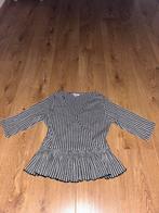 Top bien blue maat S geruit zwart/wit 1x gedragen, Kleding | Dames, Zwart, Ophalen of Verzenden, Zo goed als nieuw, Korte mouw