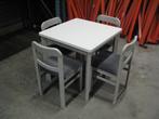 Tafel 80x80cm Grijs / Wit, Huis en Inrichting, Tafels | Eettafels, Ophalen, Gebruikt, 50 tot 100 cm, 50 tot 100 cm
