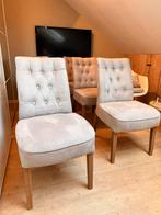 6x Henders & Hazel eetkamerstoelen - nieuwstaat!, Huis en Inrichting, Stoelen, Ophalen, Leer, Zo goed als nieuw, Grijs