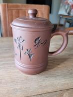 Chinese yixing thee kop mok, beker met zeef en deksel, zgan, Ophalen of Verzenden