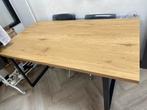Houten Tafel met Metalen Poten, Antiek en Kunst, Antiek | Meubels | Tafels, Ophalen of Verzenden