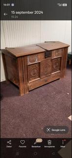 Aangeboden Antieke Grote Eikenhouten Dekenkist, Ophalen