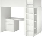IKEA Hoogslaper met Bureau, Huis en Inrichting, Slaapkamer | Stapelbedden en Hoogslapers, Ophalen, Gebruikt, Eenpersoons, 200 cm