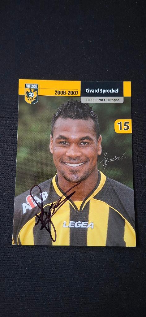 Spelerskaart met handtekening; Civard Sprockel #2 Vitesse, Verzamelen, Sportartikelen en Voetbal, Nieuw, Spelerskaart, Vitesse